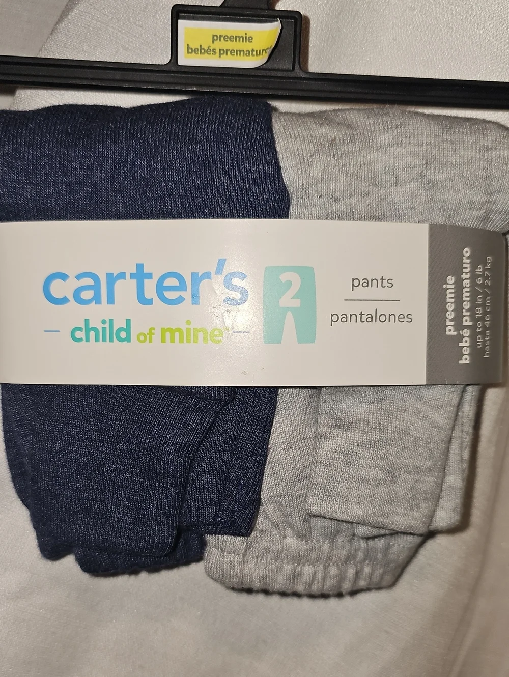 Carter's Child of Mine Baby Pants, 2-Pack, Size Preemie New